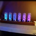 horloge nixie tubes en quartz elegante acier inoxydable 335 1