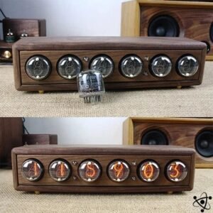 horloge nixie tubes in 4 en bois retro elegan tube 786 1