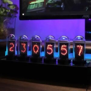 horloge numerique nixie au design retro 150 1