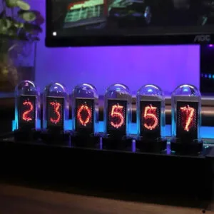 Horloge Numérique Nixie au Design Rétro - Horloge Nixie