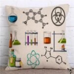Housse de Coussin Scientifiques 45cm x 45cm avec Fermeture éclair