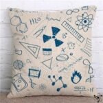 Housse de Coussin Scientifiques 45cm x 45cm avec Fermeture éclair