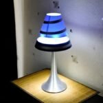 lampe levitation spirale bleu leds bidirectionnels grande magnetique 523 1