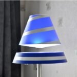 lampe levitation spirale bleu leds bidirectionnels magnetique 732 1