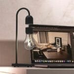 Lampe Magnétique Design Futuriste en Bois - Lampe Magnétique