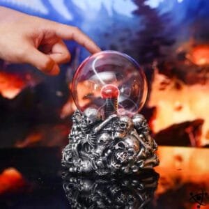 Lampe Plasma Socle Crânes Halloween Fun - Lampe Plasma