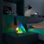 lampe pyramide infini elegante en verre dichroique petite veilleuse 769 1
