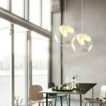 lustre spherique metal design industriel 243 1