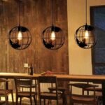 lustre spherique metal design industriel 854 1