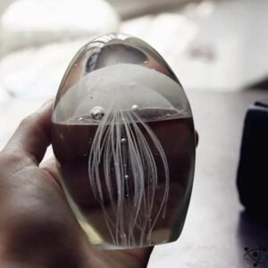 meduse cristallisee en cristal transparent pour decoration 135 1