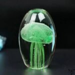 Méduse Cristallisée en Cristal Transparent œuvre D’art