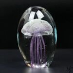 Méduse Cristallisée en Cristal Transparent œuvre D’art