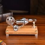 moteur stirling en bois precision industrielle esthetique naturelle 753 1
