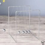 pendule de newton en acier avec billes dacier 751 1
