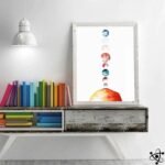 poster aquarelle planetes du systeme solaire 30cm x 40cm affiche 277 1
