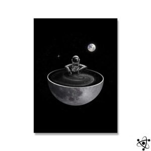 poster astronaute dans la lune pour decorer votre interieur 30cm x 971 1