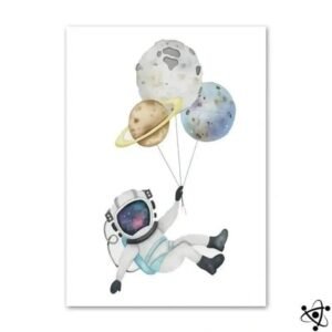 poster astronaute et planetes aquarelles pour petits passionnes 978 1