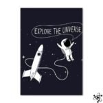 poster astronaute explore la universe pour chambre enfant tendance 947 1
