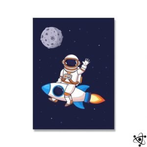 poster astronaute fusee pour un decor spatial unique 30cm x 40cm 449 1