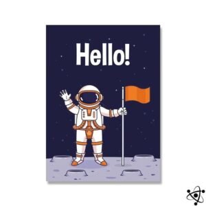 poster astronaute hello pour chambre enfant 30cm x 40cm affiche 649 1