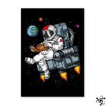 poster astronaute lintellectuel de lespace 30cm x 40cm affiche 889 1