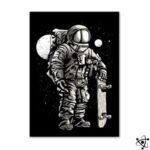 poster astronaute skater pour decor original 20cm x 25cm affiche 344 1