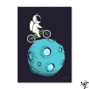 poster astronaute sur velo decoration originale 30cm x 40cm affiche 612 1