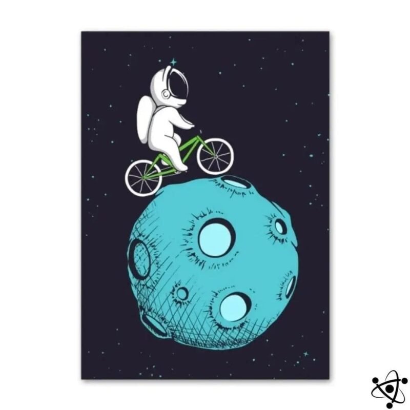 poster astronaute sur velo decoration originale 30cm x 40cm affiche 612 1