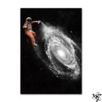Poster Astronaute Voie Lactée Coloré pour votre Mur
