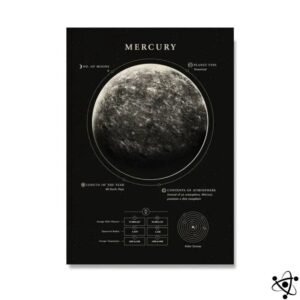 poster astronomique mercure du systeme solaire 30cm x 42cm affiche 618 1