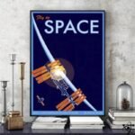 poster exploration espace vintage cadeau ideal 30cm x 40cm affiche 906 1