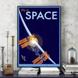 poster exploration espace vintage cadeau ideal 30cm x 40cm affiche 906 1