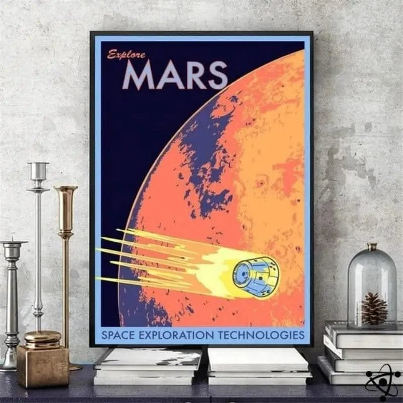 poster exploration mars vintage unique decor 30cm x 40cm affiche 192 1