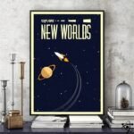 poster exploration mondes vintage retro futuriste 30cm x 40cm affiche 338 1