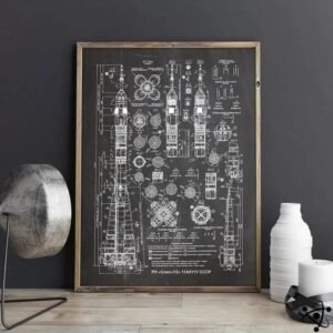 poster fusee soyouz pour decoration murale coloree 21cm x 30cm 905 1