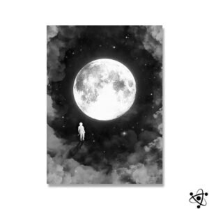 poster lune brillante pour decoration spatiale 30cm x 40cm affiche 776 1
