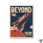 poster navette spatiale vintage pour enfants 30cm x 40cm affiche 495 1