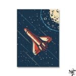 poster navette vintage pour decoration spatiale 30cm x 40cm affiche 573 1