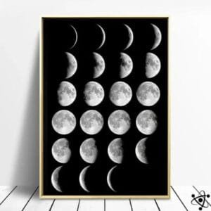 Poster Phases Lunaires Déco Science