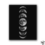 poster phases lunaires sur fond noir 30cm x 40cm affiche 570 1