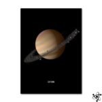 poster planete saturne avec vue magnifique des anneaux 30cm x 40cm 165 1