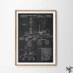 Poster Rover Opportunity Mars et Lune - Affiche