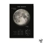 Poster Scientifique de la Lune pour Amateurs D’espace - Affiche