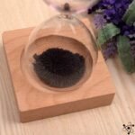 sablier magnetique en verre avec socle bois 882 1