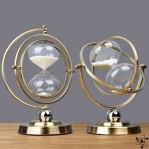 sablier spherique en metal bronze elegant 501 1