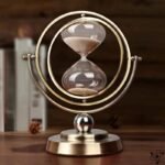 Sablier Sphérique en Métal Bronze Design Moderne Chic