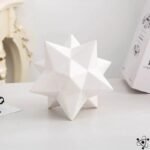 sculpture decorative polyedre kepler art mathematique blanc petit 801 1