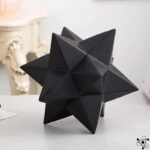 sculpture decorative polyedre kepler art mathematique noir grand 111 1