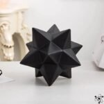 sculpture decorative polyedre kepler art mathematique noir petit 424 1