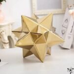 sculpture decorative polyedre kepler art mathematique or grand 730 1
